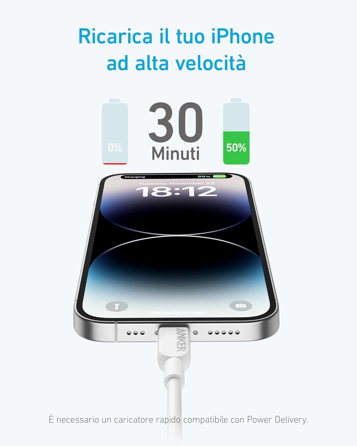 ANKER 310 USB-C vers Lightning Cable (series 3)