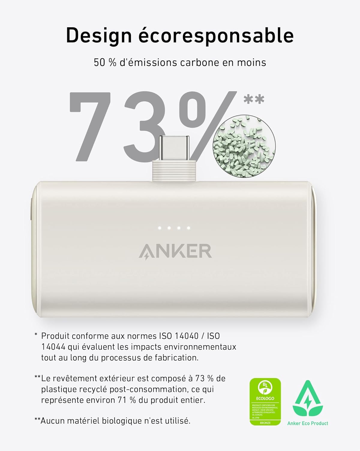 Anker Nano PowerBank  22,5W USB-C intégré
