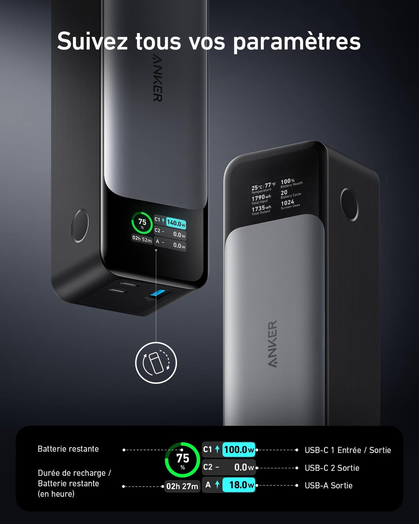 Anker 737 Powerbank (GaN Prime, 140 W)