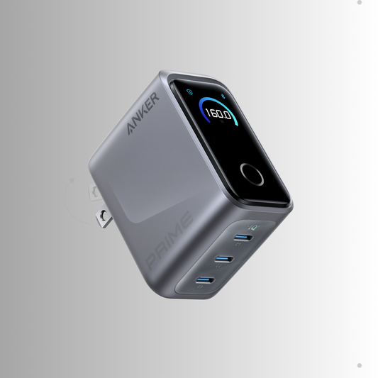 Anker Prime Charger (160W, 3 Ports, Smart Display)