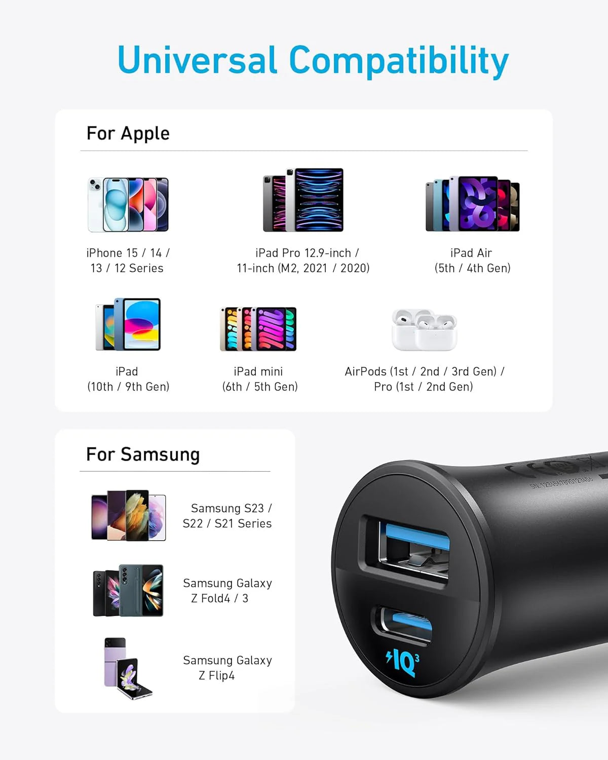 Anker Car Charger (30W/2port)