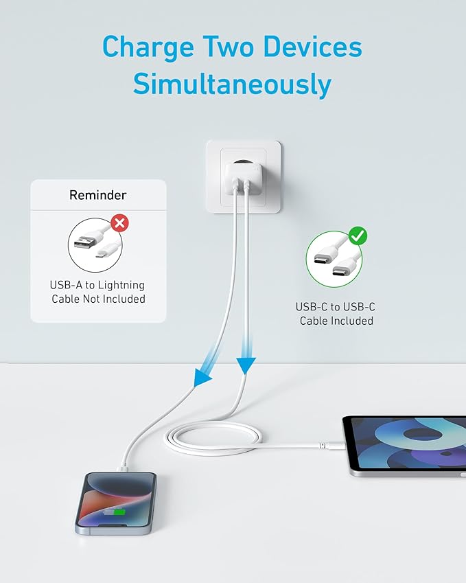 Anker 20w charger -2port-