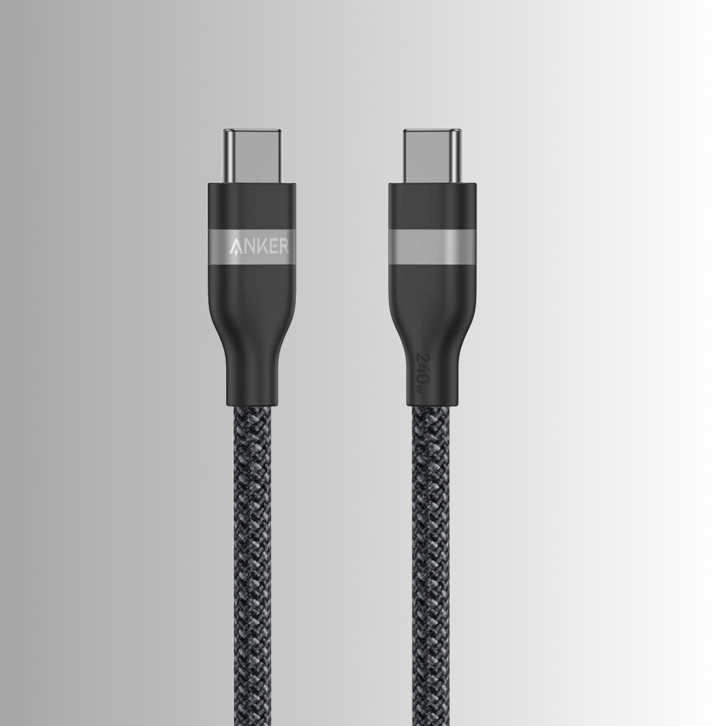 Anker USB-C to USB-C Cable (3 ft  240W, Upcycled-Braided)